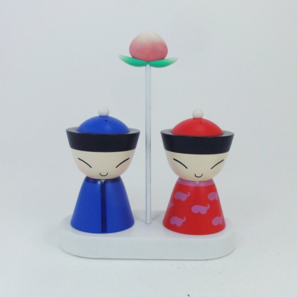 Alessi Mr. & Mrs. Chin Family - Stefano Giovannoni R. Takeda, Ophalen of Verzenden, Kunststof, Gemerkt, 14 cm