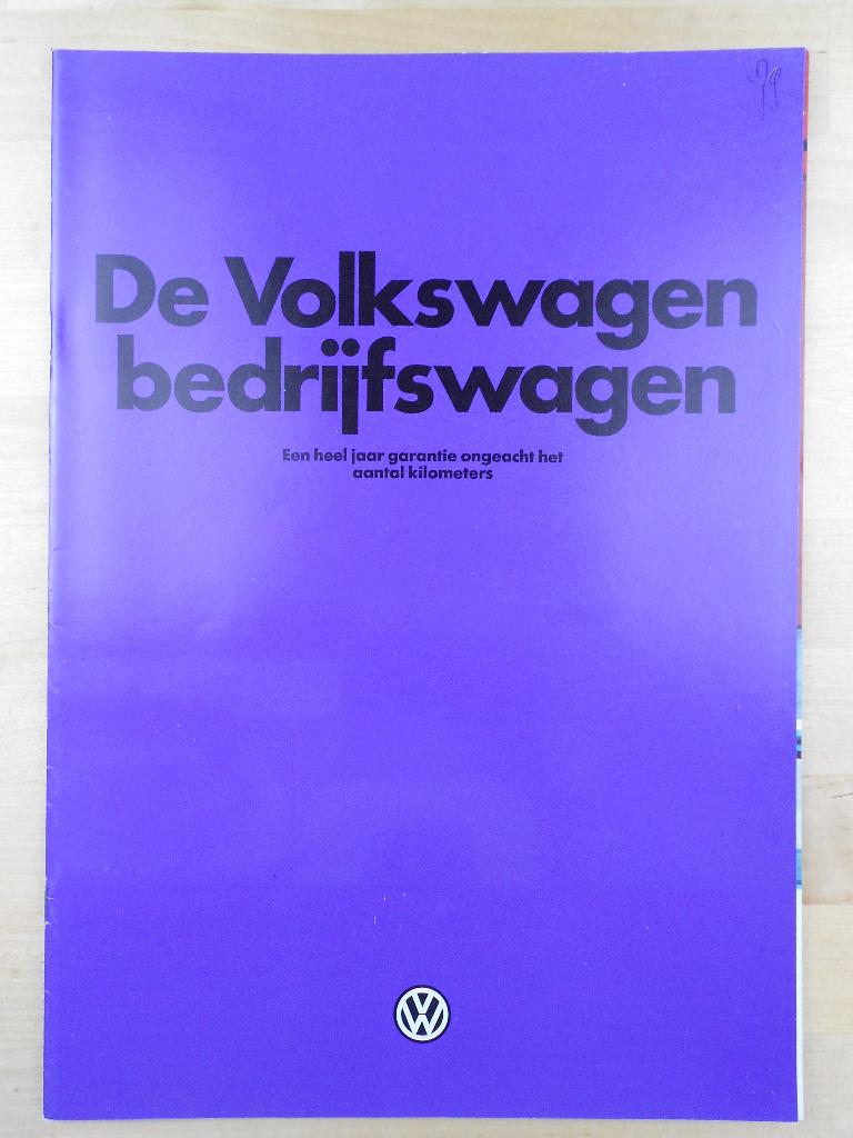 Volkswagen Transporter T2 Brochure 1979 VW, Volkswagen, Verzenden, Zo goed als nieuw, Volkswagen