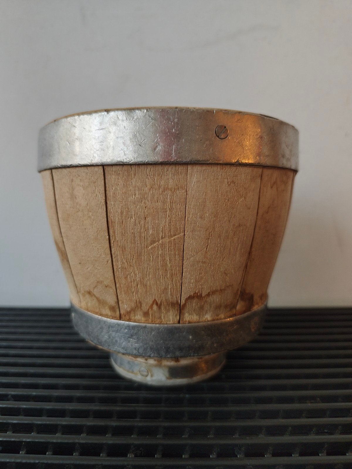 Midcentury brocante houten kaaskop/kaasmal, 16x16 cm, Hout, Ophalen of Verzenden, Bruin, Gebruikt