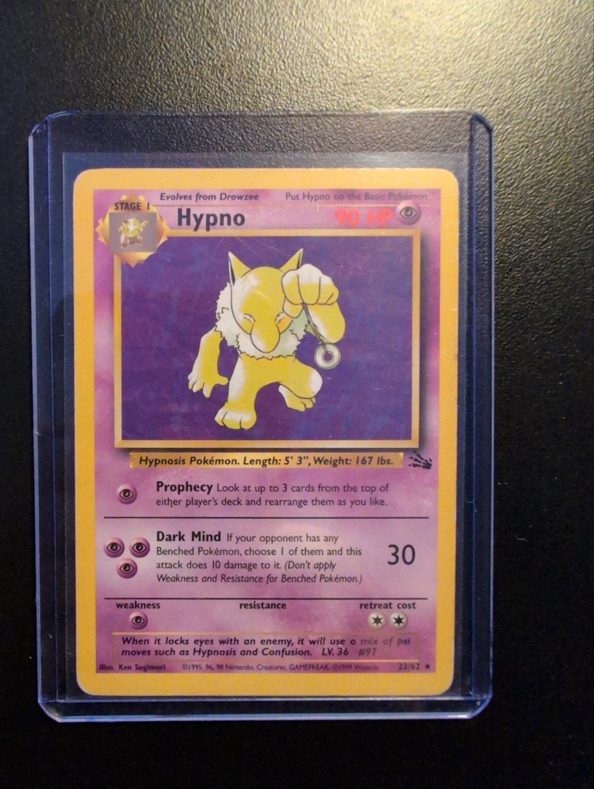 Pokémon Kaart: Hypno Jungle Editie, Ophalen of Verzenden, Zo goed als nieuw, Losse kaart
