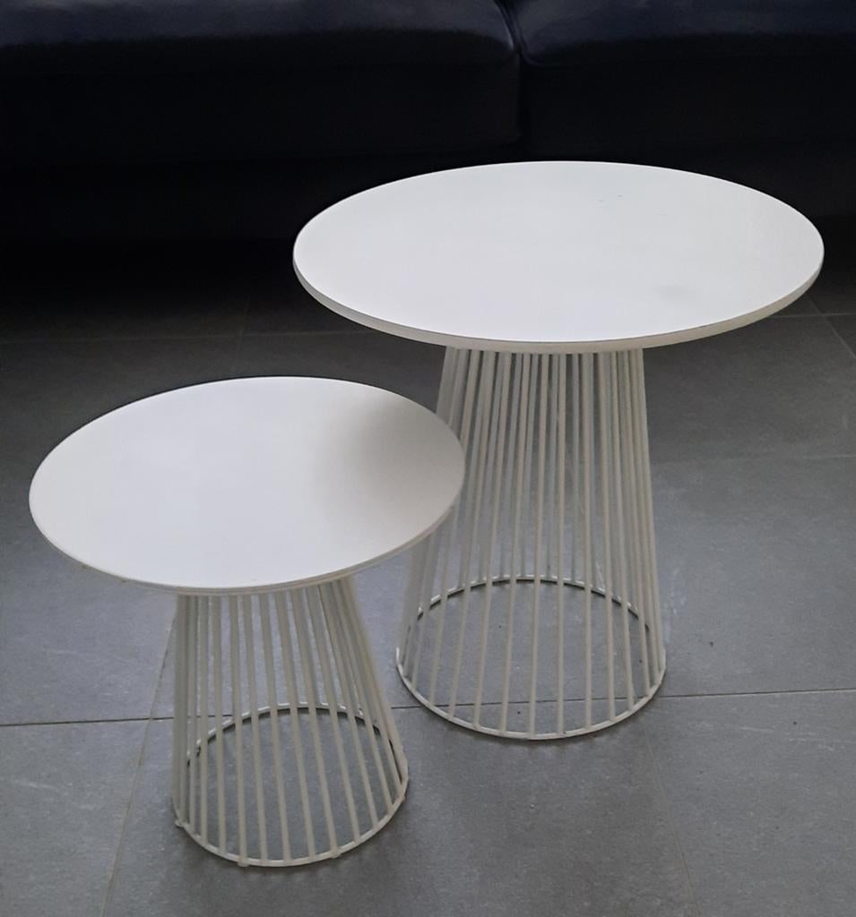 Set van 2 Serax Garbo bijzettafels - Antonino Sciortino, Huis en Inrichting, Ophalen, Minder dan 45 cm, Minder dan 55 cm, Metaal of Aluminium