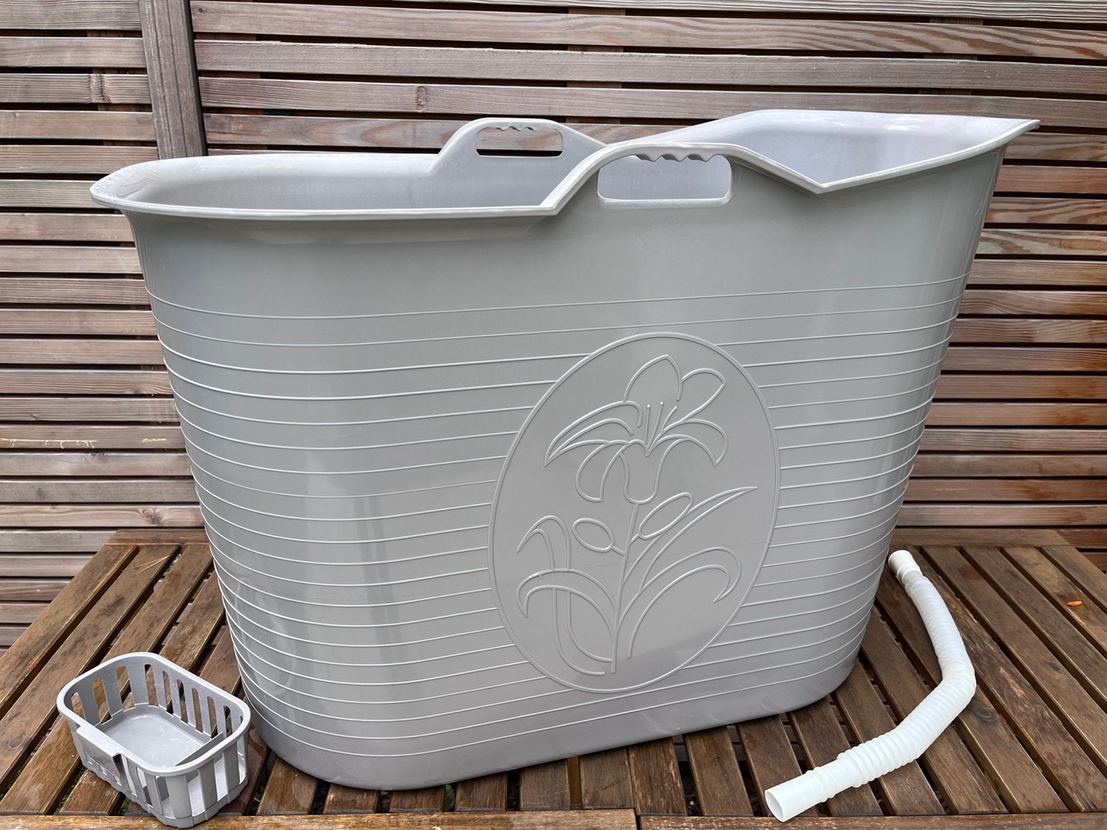 Zitbad, bath bucket voor volwassene, compleet, grijs, zilver, Ophalen, Gebruikt, Overige typen, 50 tot 100 cm
