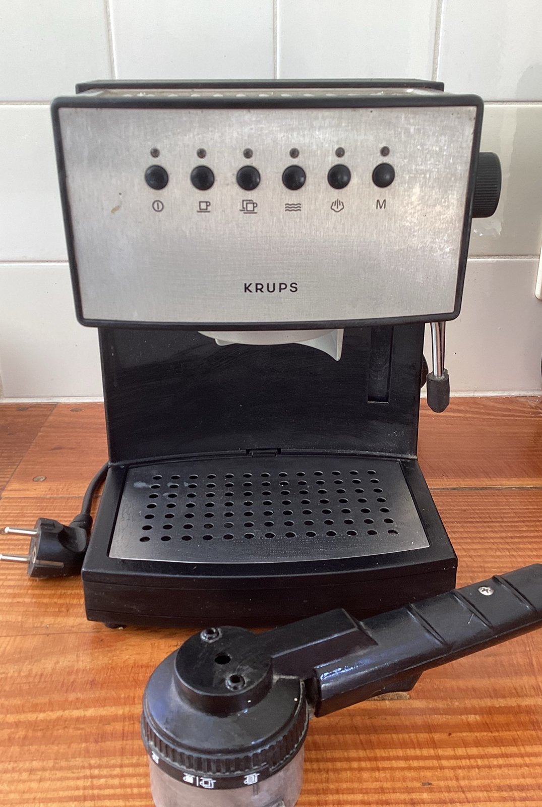 Krups Type 884 Piston Espressomachine – 1260W, Ophalen, Espresso apparaat, Gemalen koffie, Stoompijpje