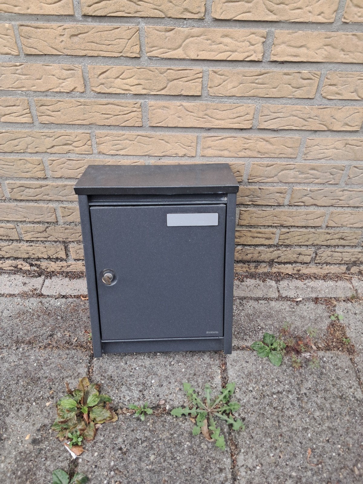 Degelijke brievenbus in goede staat, Tuin en Terras, Brievenbussen, Ophalen of Verzenden, Gebruikt, Staal, Wandbrievenbus