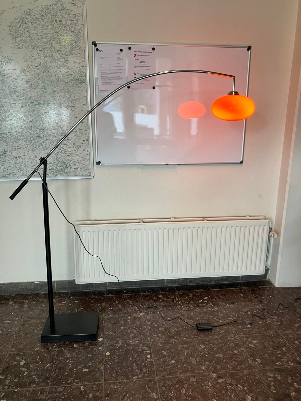 Vintage vloerlamp. Hengellamp. Jaren 70/80, Ophalen of Verzenden, Zo goed als nieuw, 150 tot 200 cm