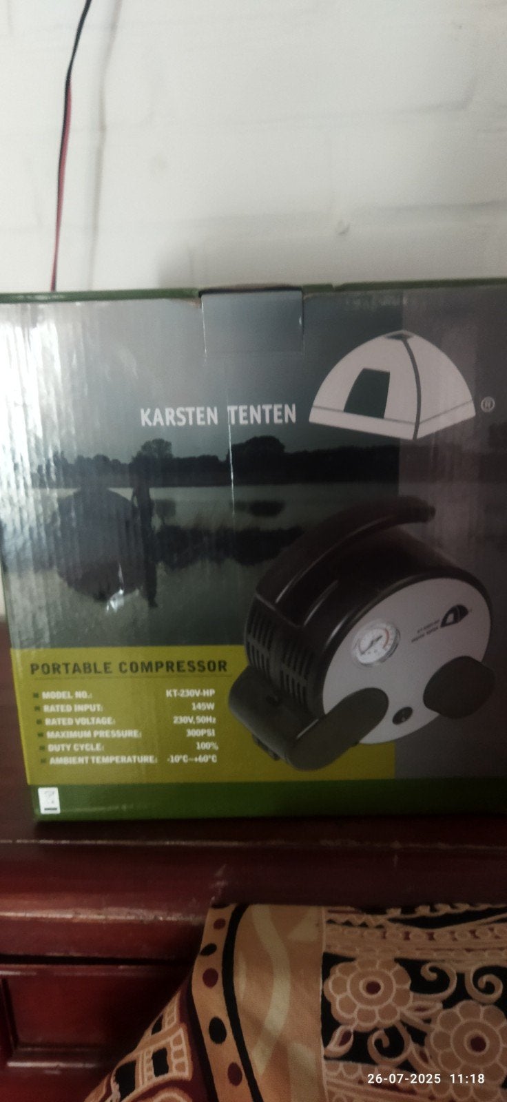 Karsten tent 3,5x3,5m met zonneluifel en pomp, Caravans en Kamperen, Tenten, Ophalen of Verzenden, Gebruikt