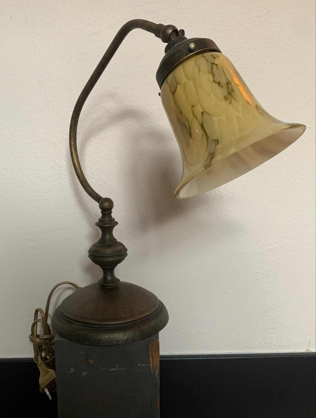 2 Vintage Art Nouveau Tafellampen, Ophalen of Verzenden
