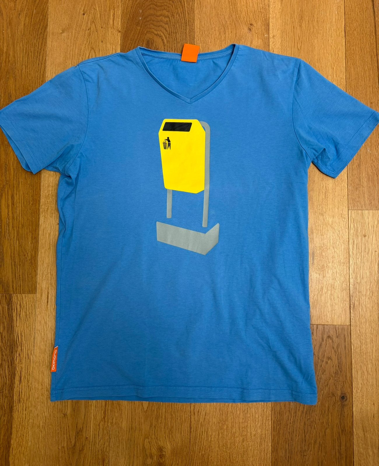 Okimono XL - Straatbeeld, Kleding | Heren, T-shirts, Gedragen, Maat 56/58 (XL), Blauw, Ophalen of Verzenden