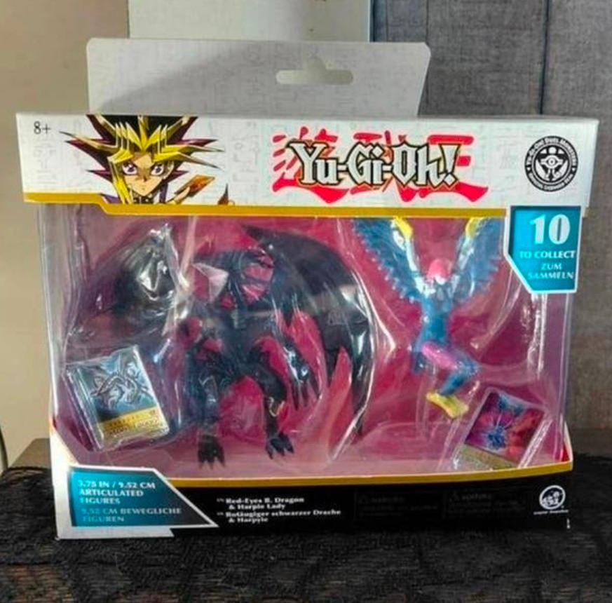 Yu-gi-oh figuren Red Eyes Black Dragon & Harpie Lady. Nieuw, Ophalen of Verzenden, Nieuw
