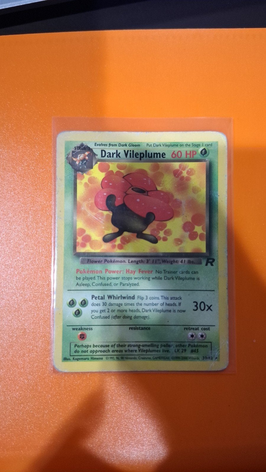Dark vileplume, Pokemon, 30/82, Team Rocket, Hobby en Vrije tijd, Verzamelkaartspellen | Pokémon, Zo goed als nieuw, Losse kaart