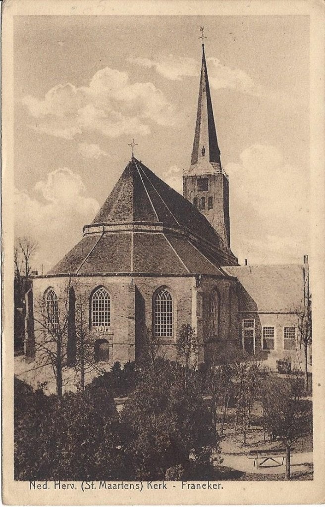 Franeker (Frl.) Ned. Herv. St. Maartens Kerk, ca. 1930, Ophalen of Verzenden, 1920 tot 1940, Ongelopen, Friesland