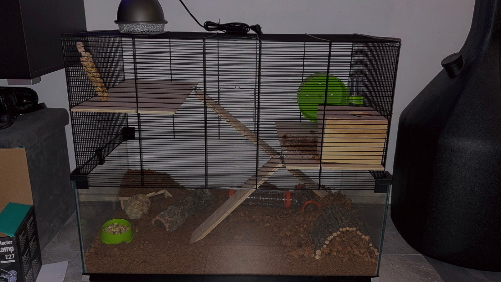Hamster kooi compleet met spullen, Ophalen, Zo goed als nieuw, Kooi