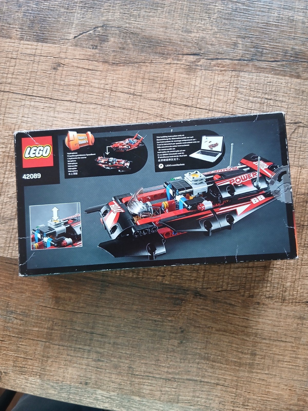 LEGO Technic 42089 Powerboot - Zo goed als nieuw, Kinderen en Baby's, Inclusief instructies, Lego, Ophalen of Verzenden, Zo goed als nieuw