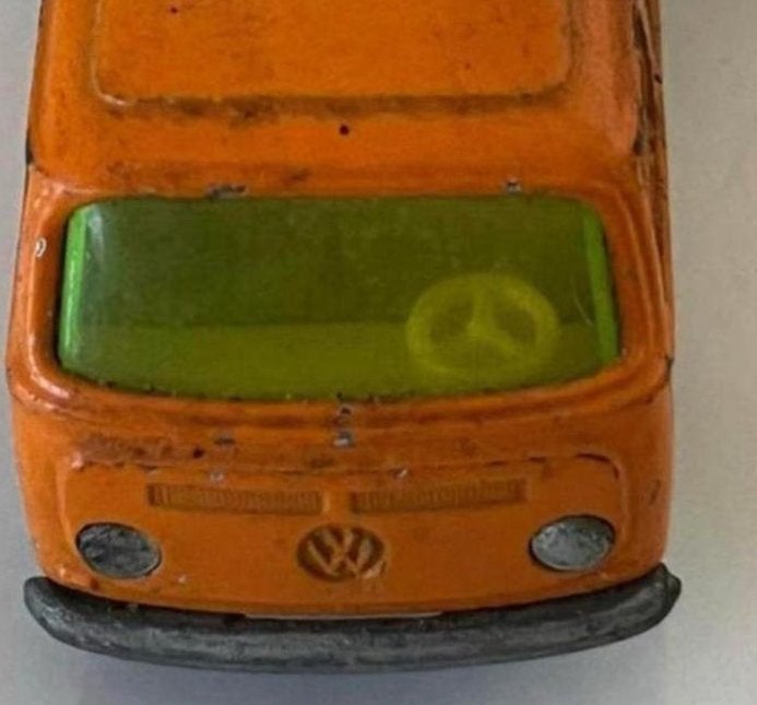 Siku VW Bus Oranje - Made in Germany - Vintage Speelgoed, Hobby en Vrije tijd, Modeltreinen | H0, Ophalen of Verzenden, Gebruikt