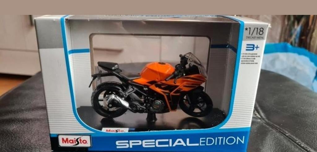 Maïs KTM RC390 oranje/zwart 1:18 nieuw in verpakking, Ophalen of Verzenden, Nieuw, Motor, Overige merken