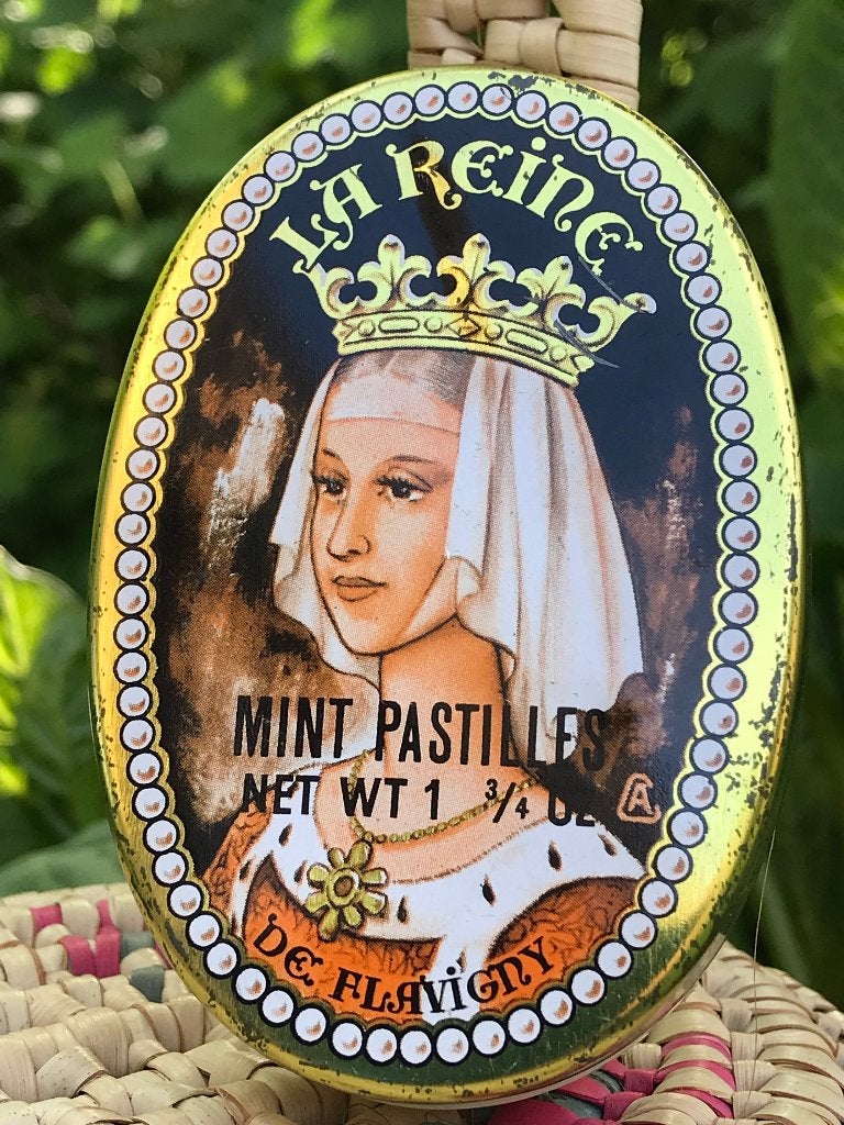 Frans snoepblik La Reine de Flavigny Mint Pastilles, Ophalen of Verzenden, Zo goed als nieuw, Overige, Overige merken