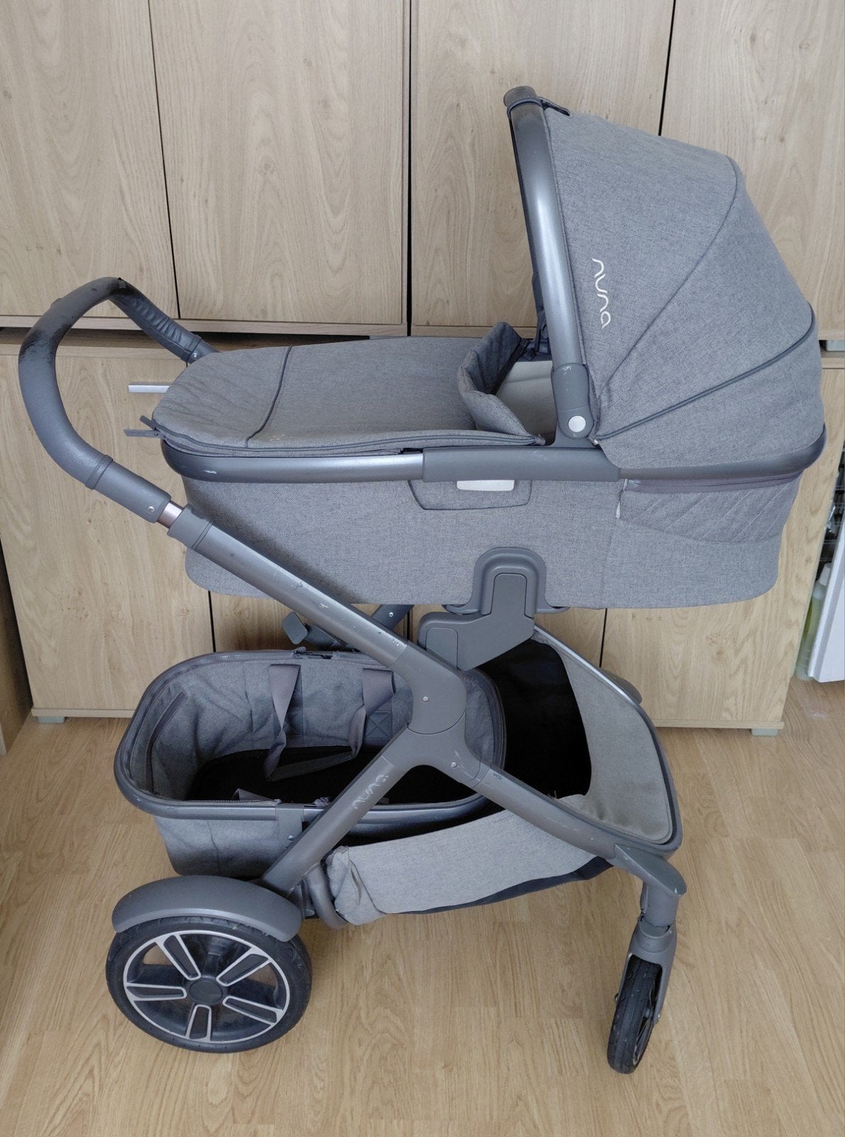 Nuna Demi Grow Combiwagen met Reiswieg en Zitje, Gebruikt, Combiwagen, Met reiswieg, Ophalen