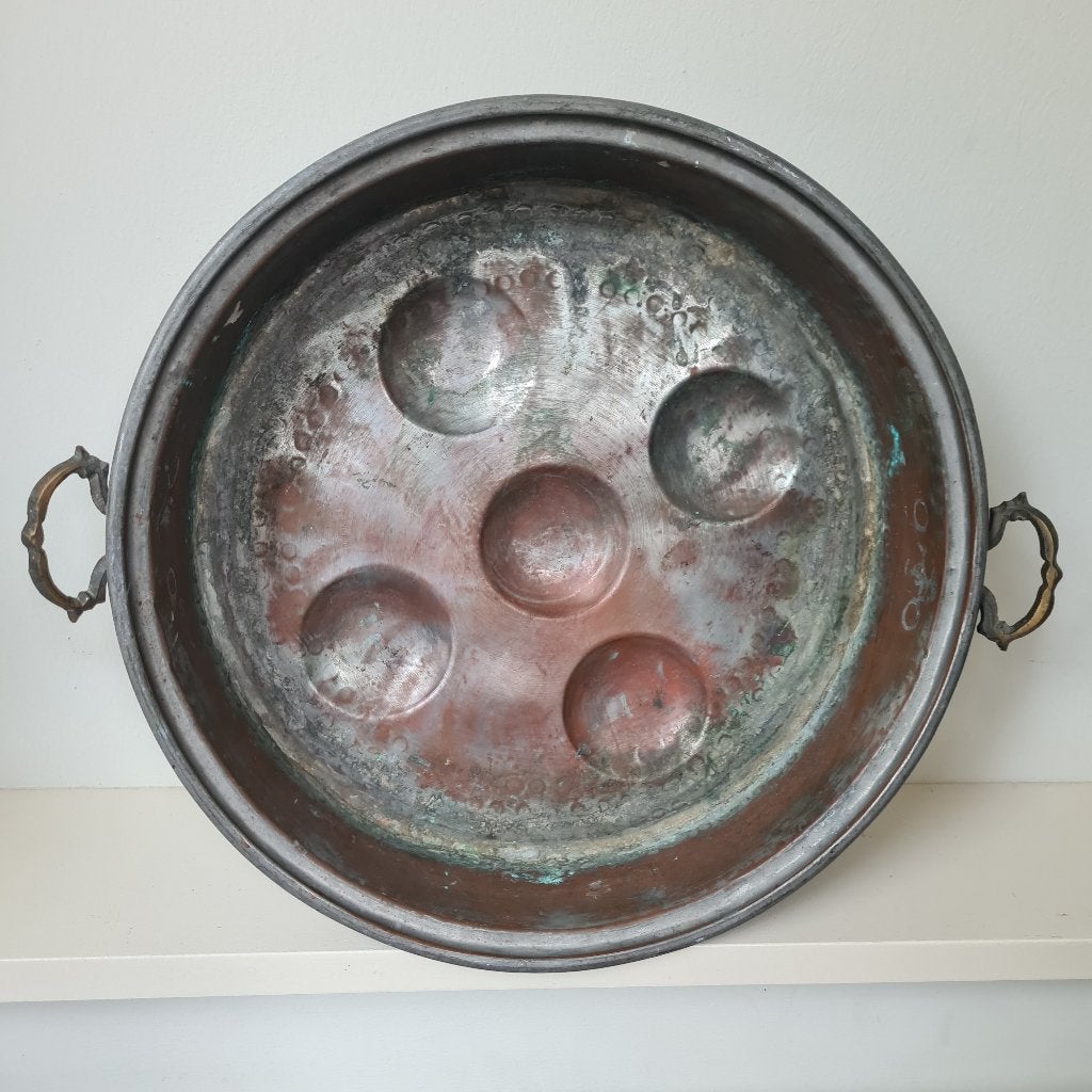 Koperen poffertjes pan, Ophalen, Koper