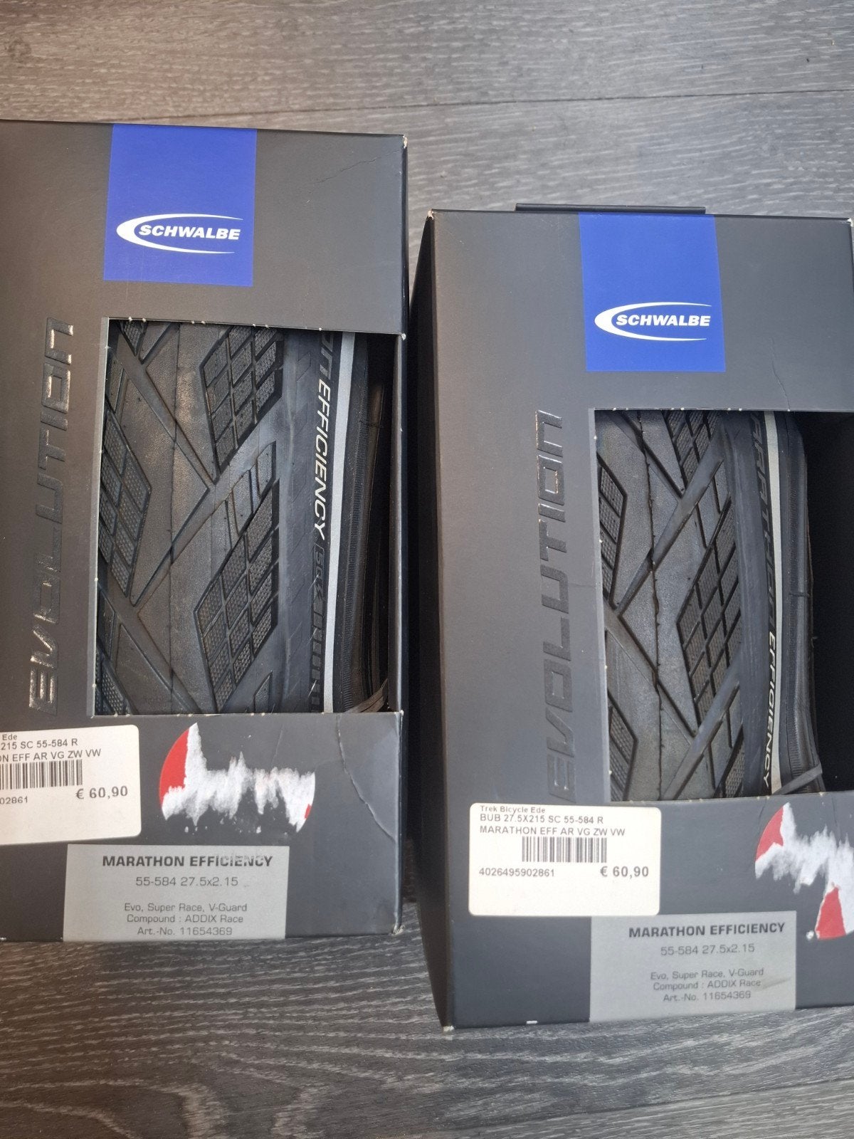 Schwalbe Marathon Efficiency 27.5x2.15 fietsbanden (2 stuks), Ophalen of Verzenden