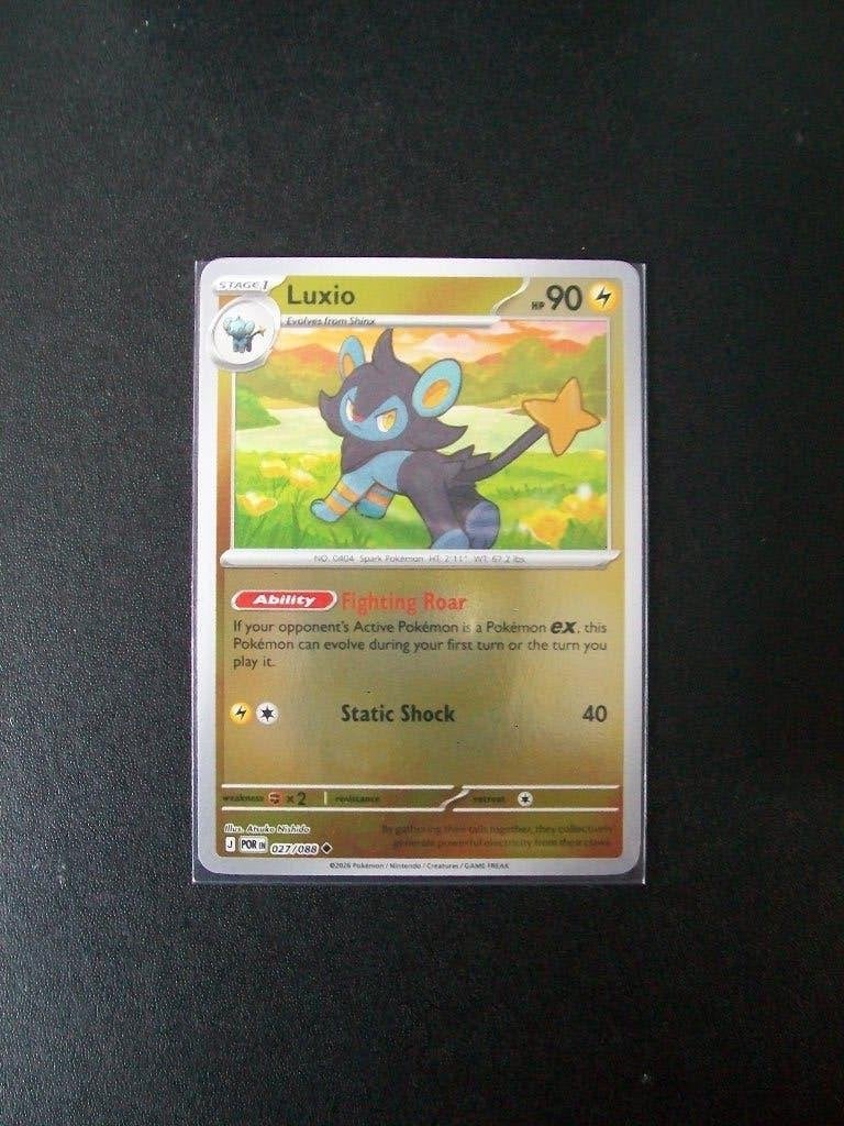 3383. Nieuwe Pokemon Kaart Holofoil LUXIO HP 90 (027/088), Verzenden, Nieuw, Losse kaart, Foil