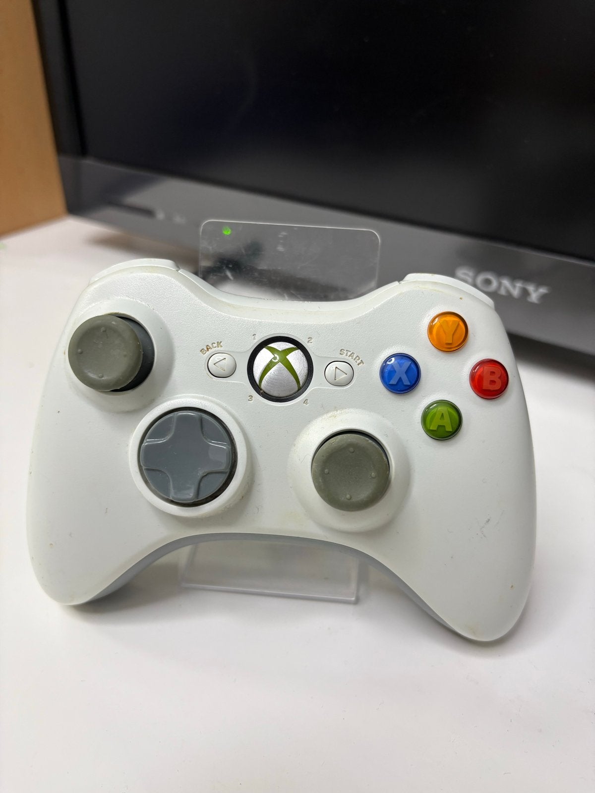 Draadloze Xbox 360 Controller - Wit, Gebruikt, Ophalen of Verzenden, Controller, Xbox 360