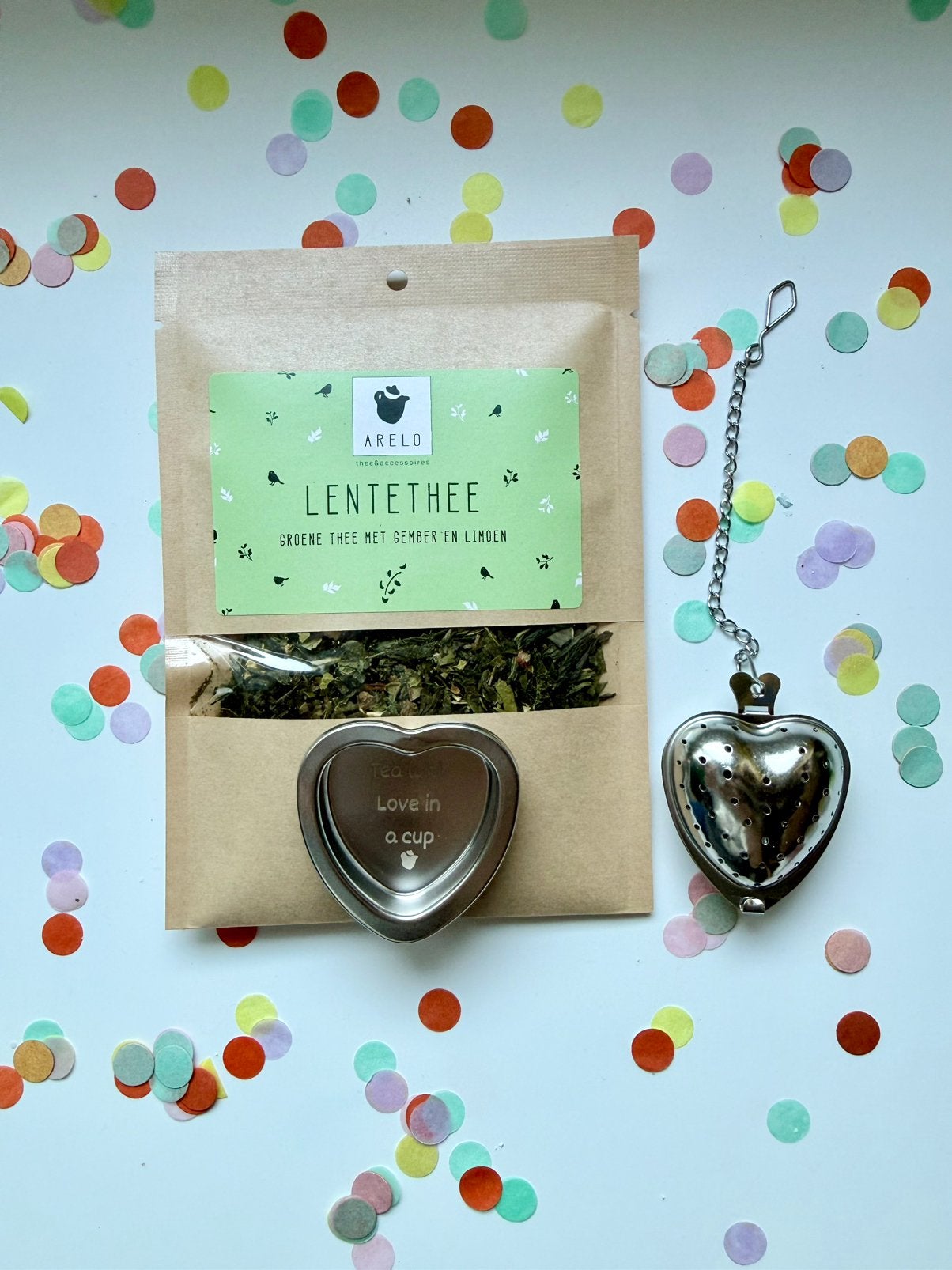 Cadeau lente thee + thee ei, Ophalen of Verzenden, Zo goed als nieuw