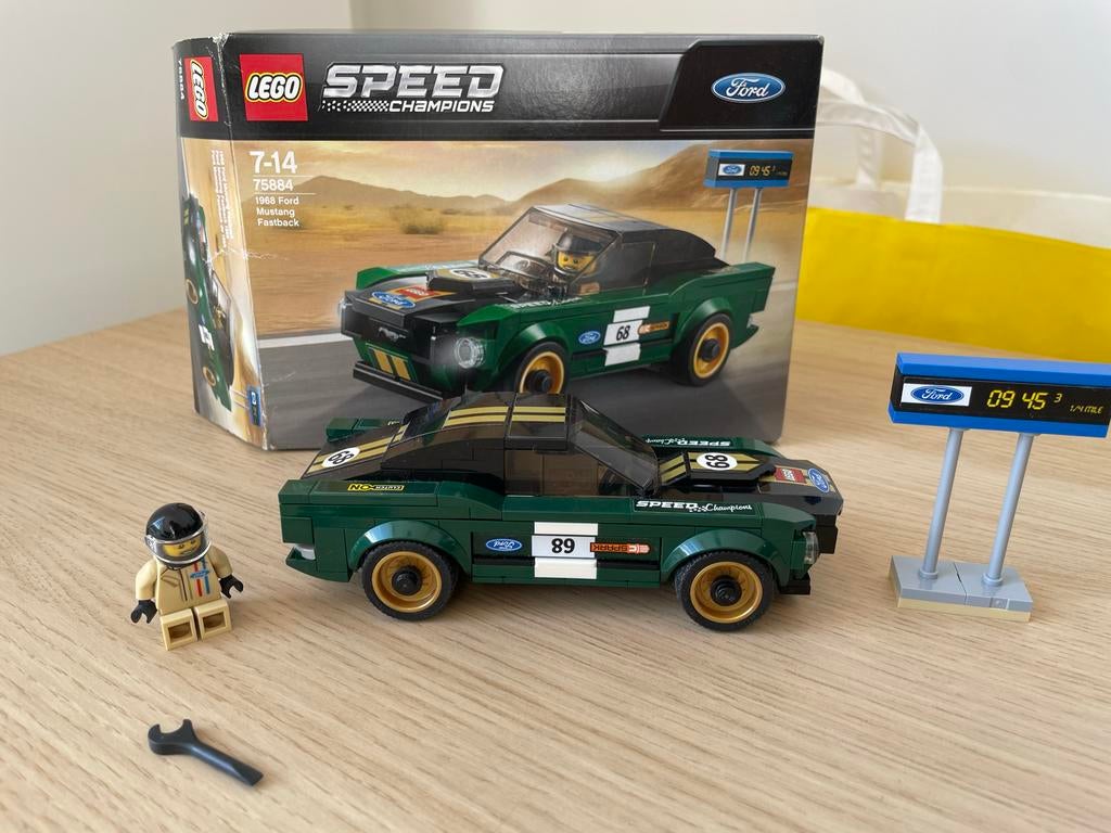 Lego Speed Champions 75884 Ford Mustang Fastback, Lego, Zo goed als nieuw, Compleet, Complete set