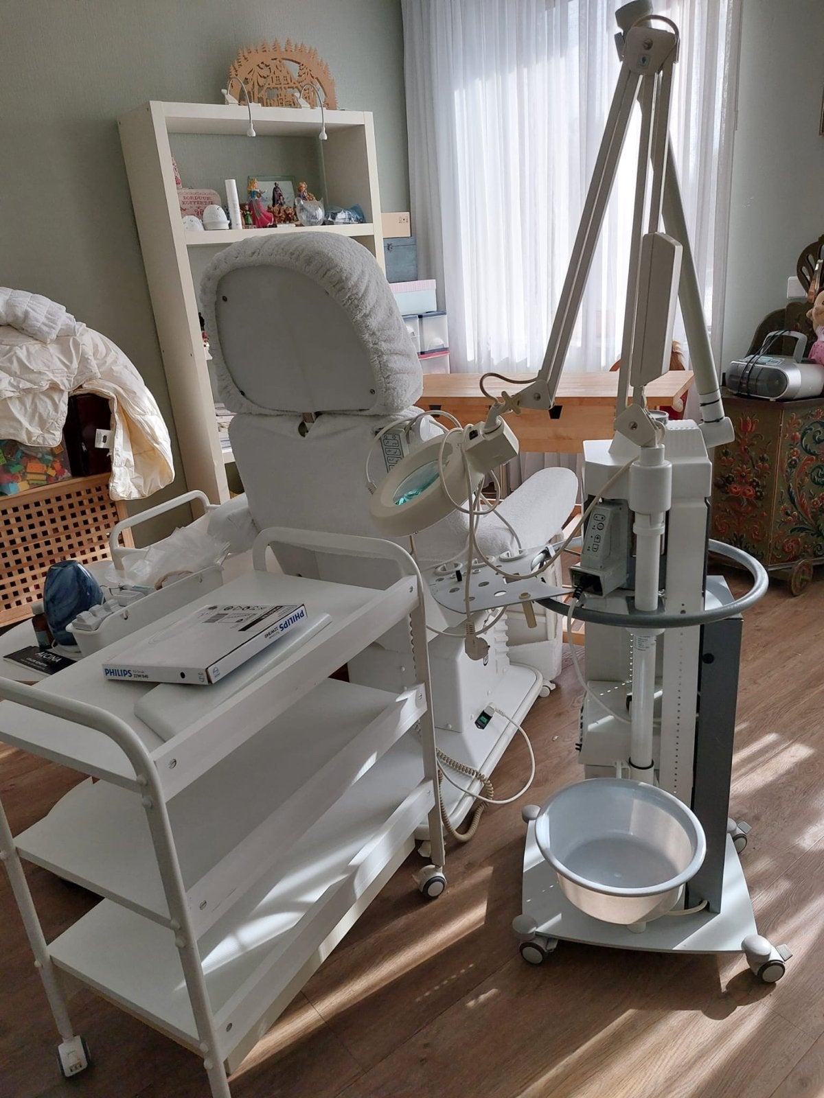 Behandelstoel, behandeltoren en salon indeling, Ophalen