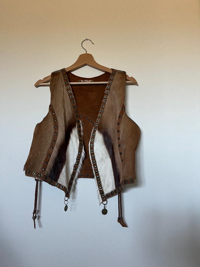 Gilet leer S / 36 / 8, Bruin, Nieuw, Ophalen of Verzenden, Maat 36 (S)