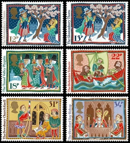 Great Britain stamps double Christmas set 1986, Verzenden, Postfris
