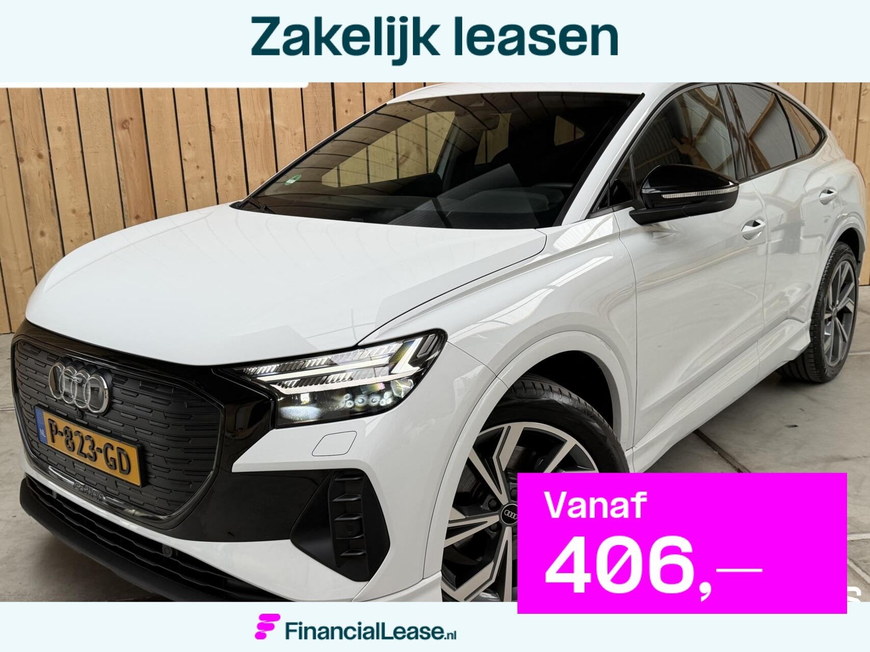 Audi Q4 Sportback e-tron 40 Advanced edition 77 kWh SoH 96,6, Achterwielaandrijving, Gebruikt, 2020 kg, Wit