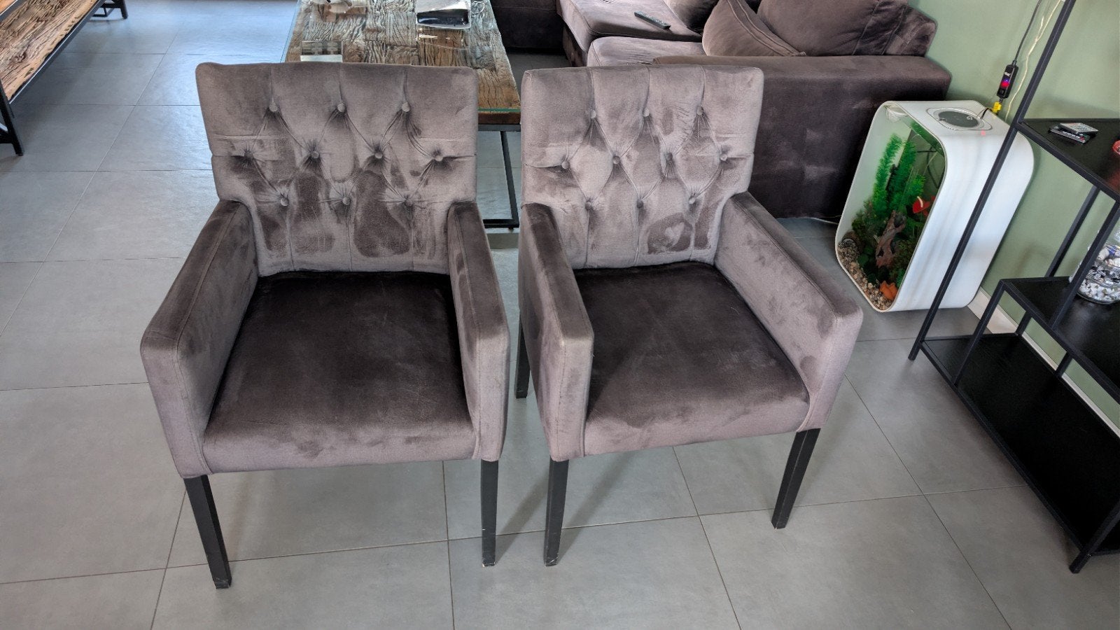 2 STOELEN EN EETBANK TE KOOP, Ophalen, Bruin