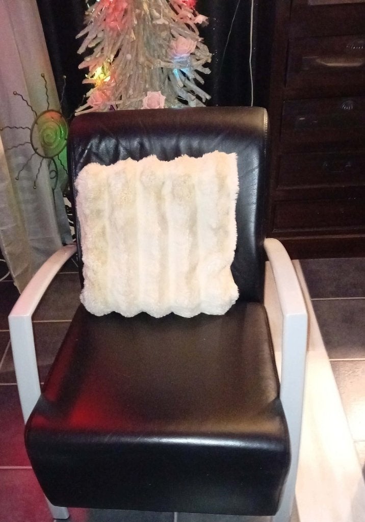 EEN ECHTE LEREN ZWARTE STOEL, Ophalen, 50 tot 75 cm, MODERN, Gebruikt