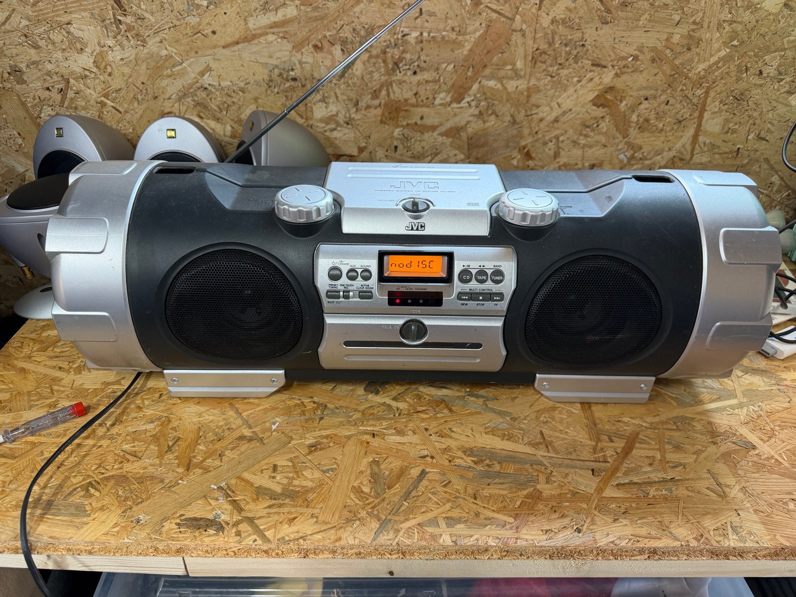 JVC Boombox met CD-speler en Radio en cassette, Ophalen, Gebruikt, Radio, Met cd-speler