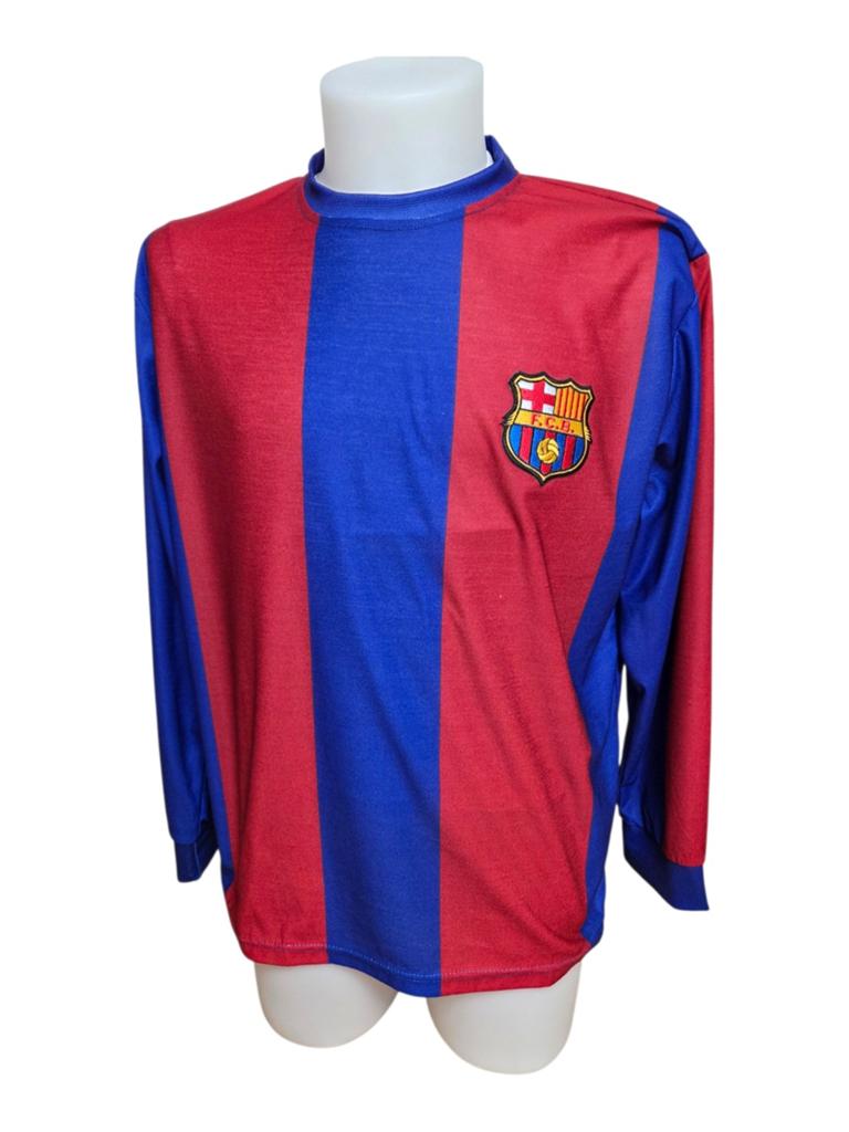 FC Barcelona Classic Home Jersey - Long Sleeve - Retro Editi, Groter dan maat XL, Verzenden, Zo goed als nieuw, Shirt