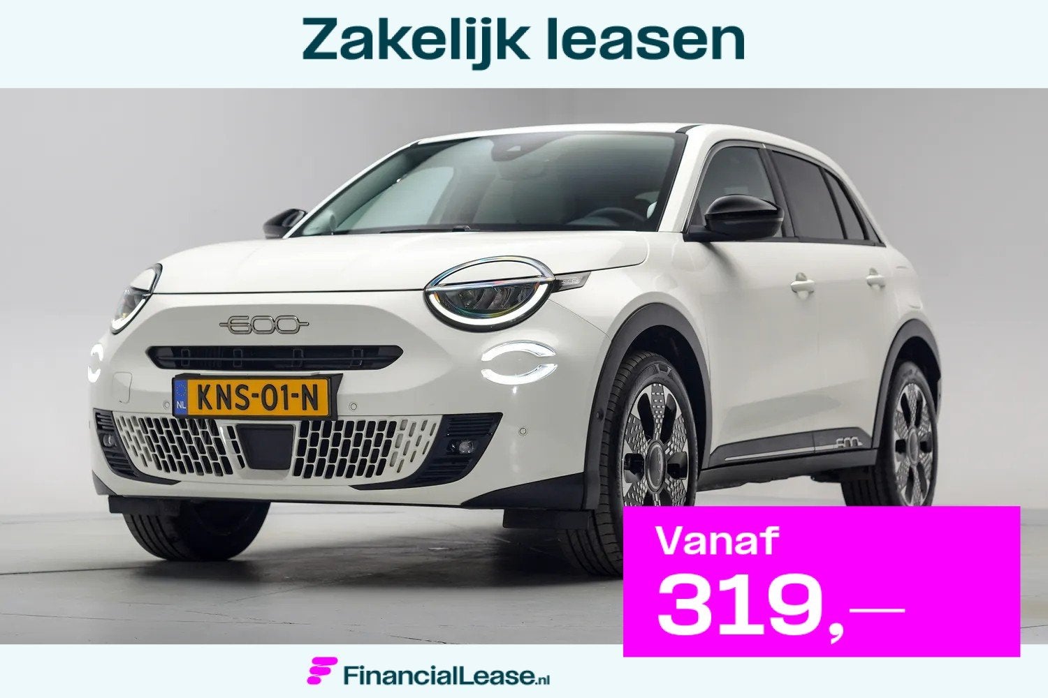 Fiat 600 1.2 Hybrid La Prima [ Navi Apple/Android Camera Lee, Gebruikt, 1199 cc, Wit, Leder