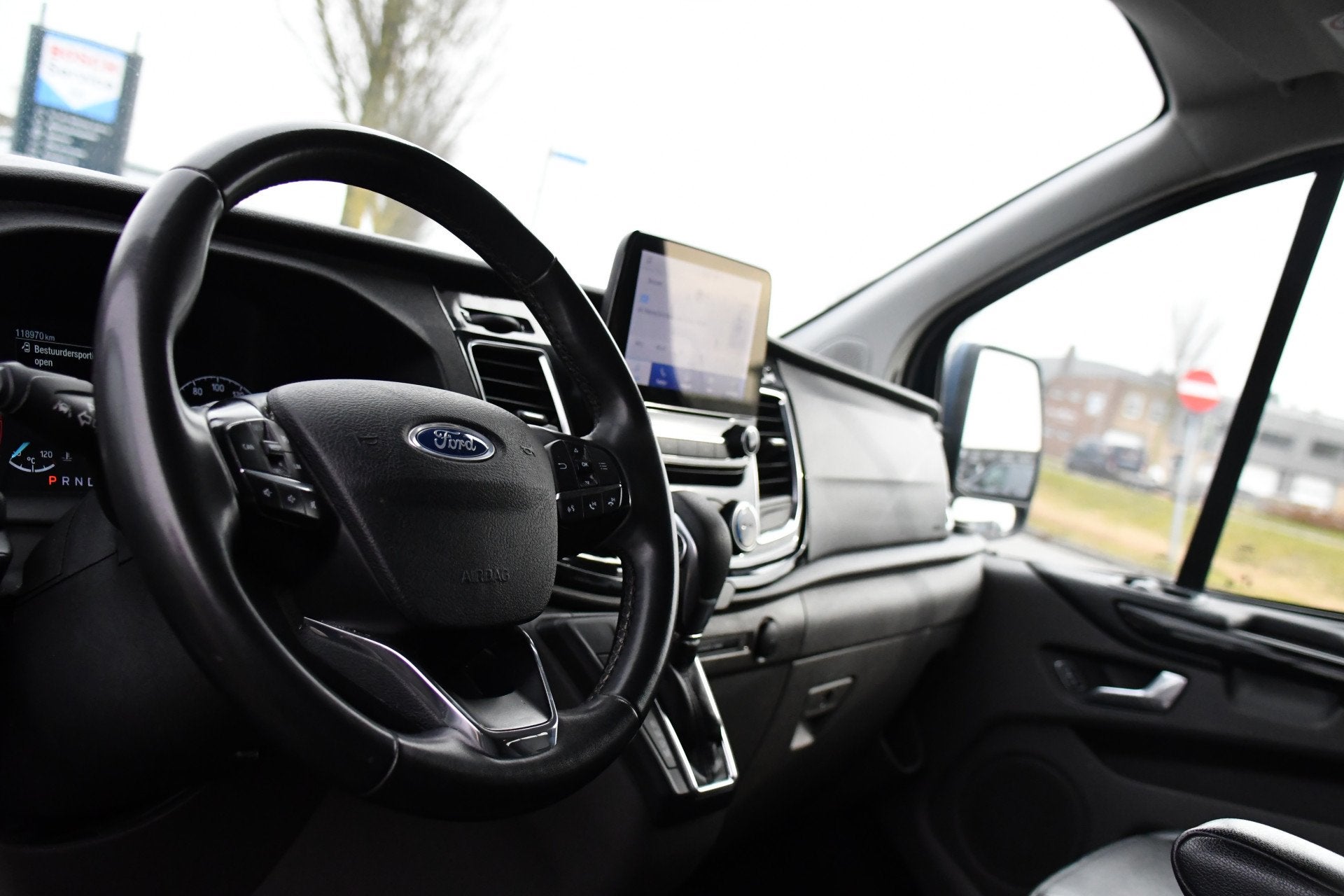 Ford Transit Custom 320 2.0 TDCI L1H1 Sport DC Camera, Cruis, 15 km/l, 4 cilinders, Blauw, Leder en Stof