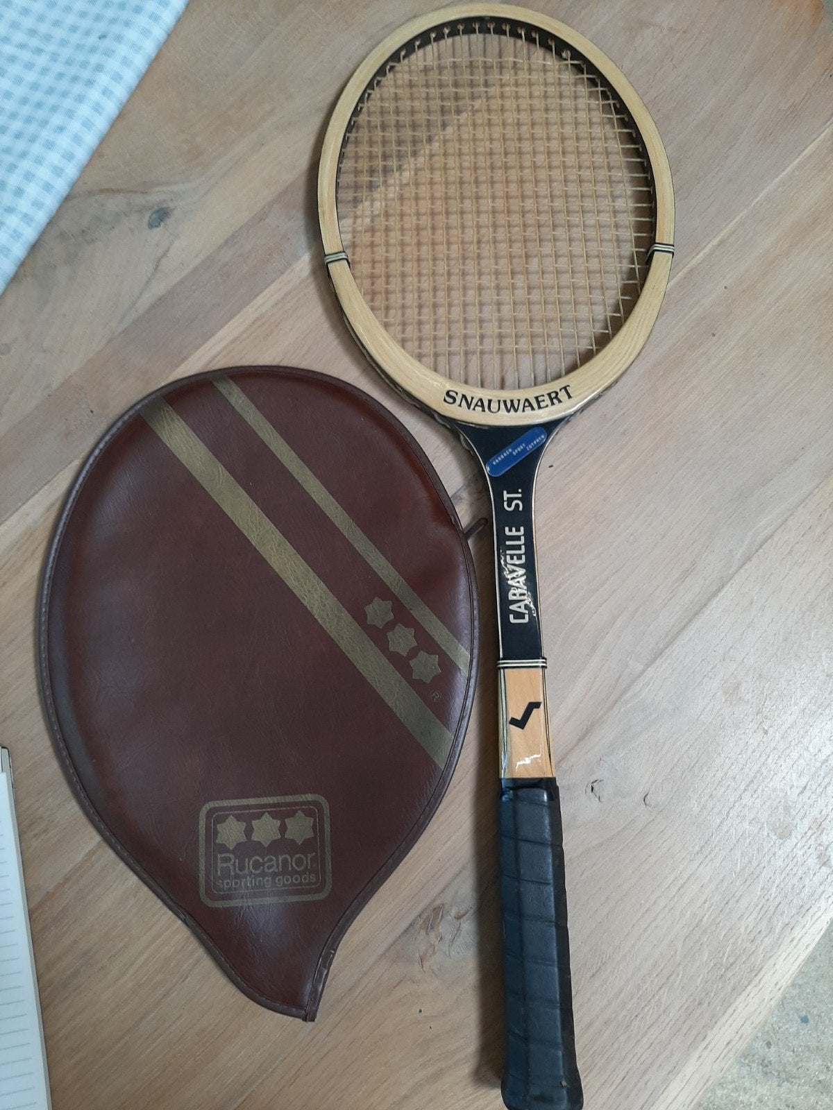 Vintage Houten Snauwaert Caravelle ST Tennisracket, Ophalen of Verzenden, Zo goed als nieuw, Racket