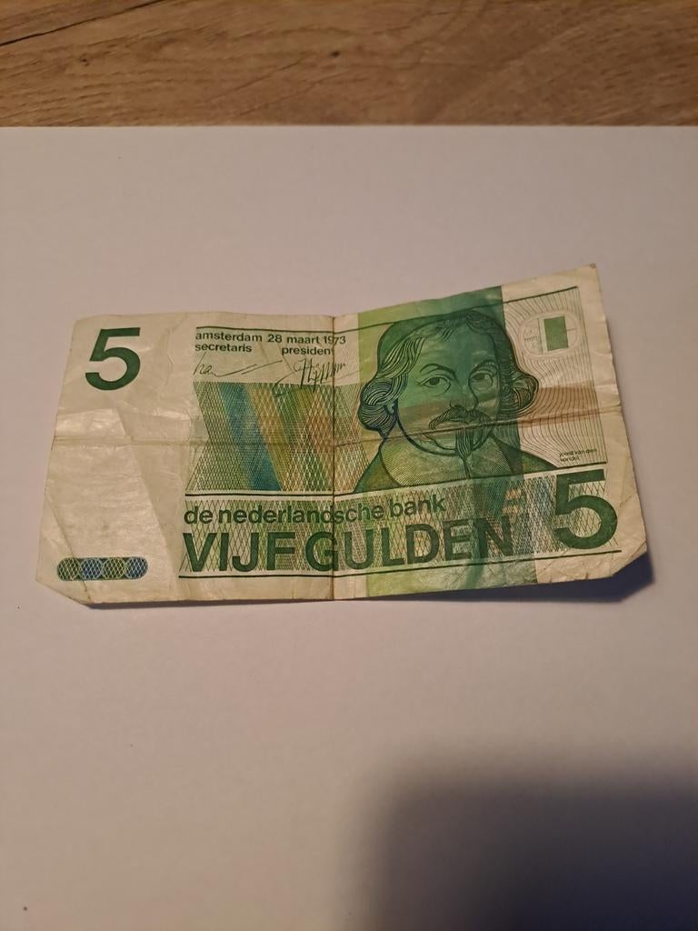 Zeldzaam 5 Gulden biljet uit 1973 - "De Snip", Ophalen of Verzenden