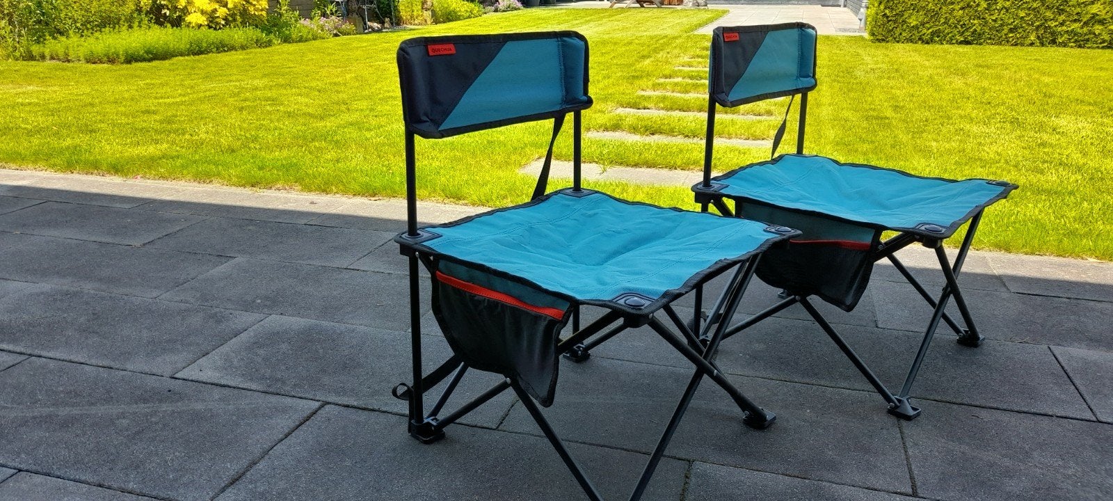 2 opvouwbare campingstoeltjes, Tuin en Terras, Tuintafels, Ophalen, Rechthoekig, Kunststof