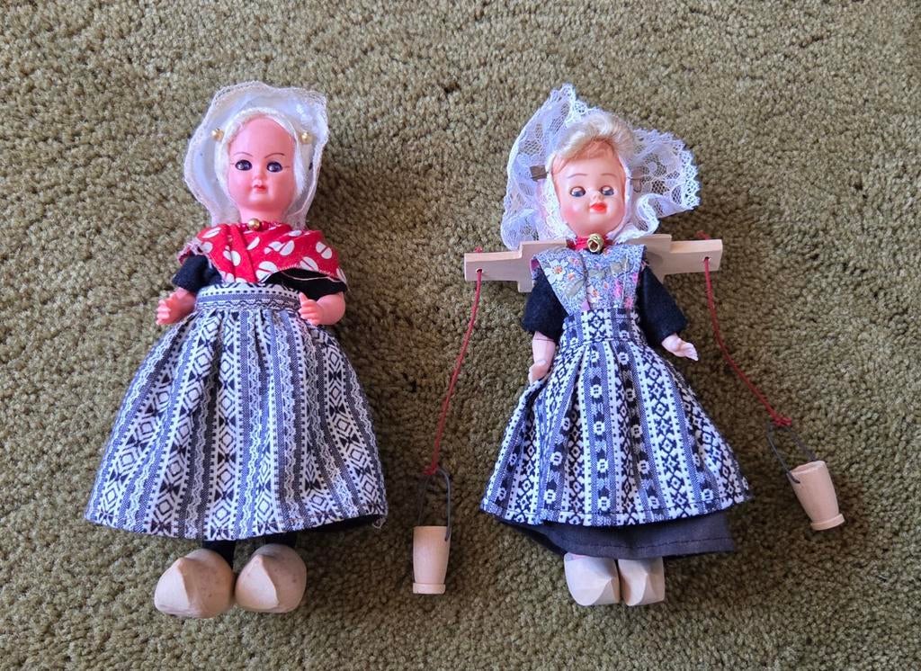 2 Vintage Dibra Poppen, Ophalen of Verzenden, Gebruikt, Pop