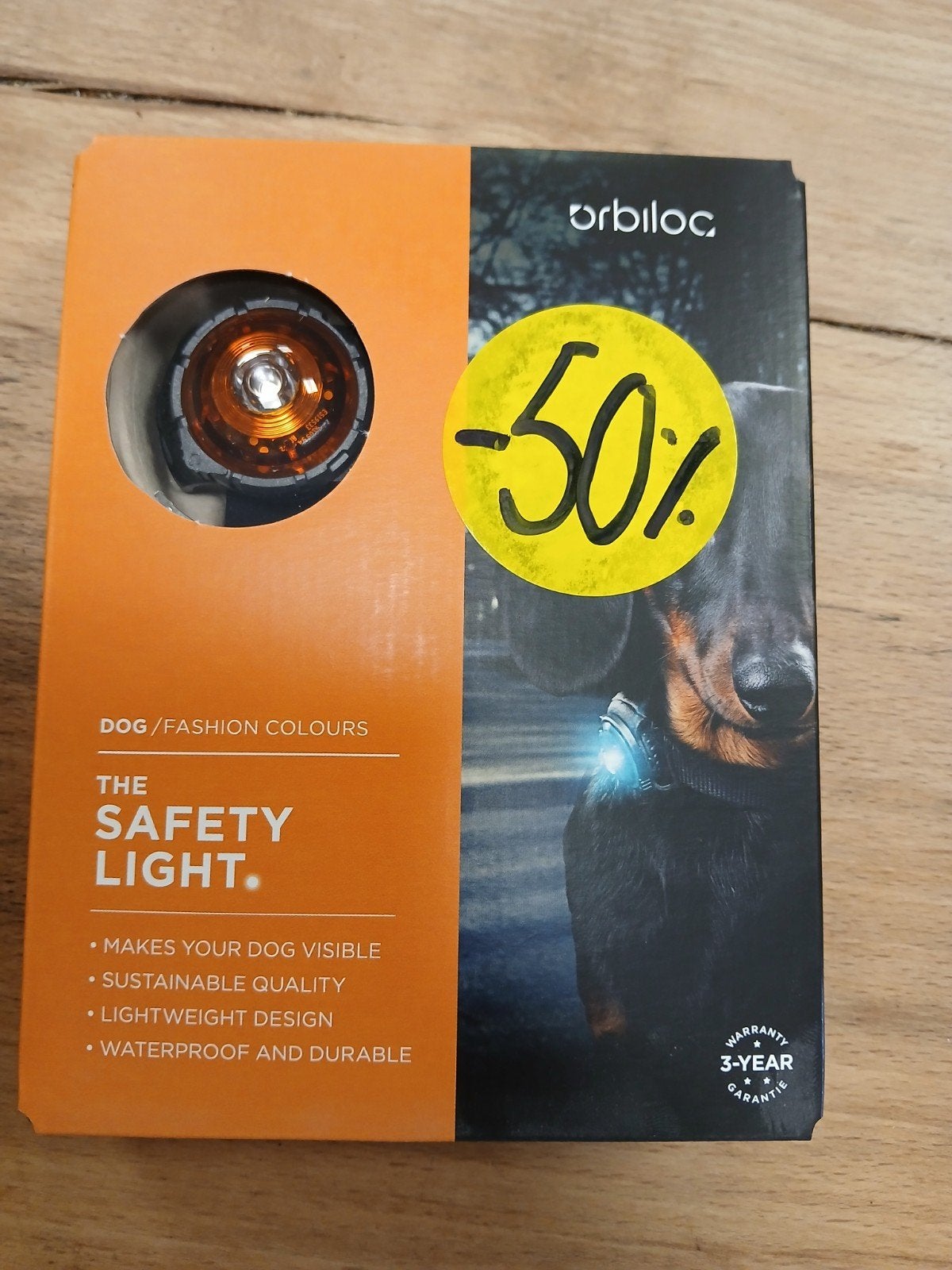 Orbiloc safety light Amber nu 50 % korting, Dieren en Toebehoren, Ophalen of Verzenden