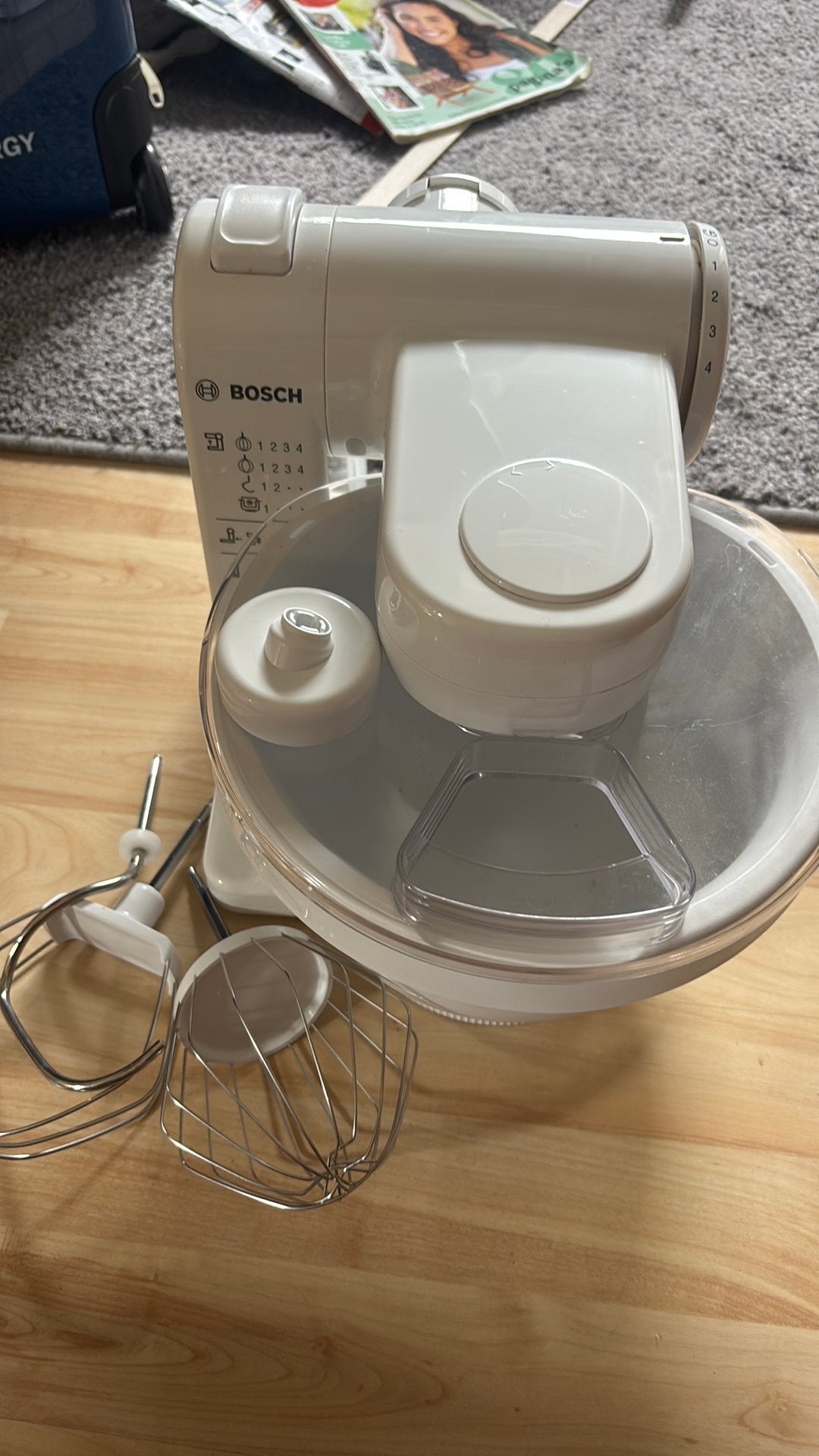 Bosch FD9105 keukenmachine, Witgoed en Apparatuur, 4 liter of meer, Ophalen of Verzenden, Zo goed als nieuw, 3 snelheden of meer