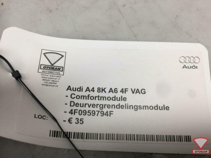 audi a6 4f a4 8k deur portier module rechts achter 4f0959794, Auto-onderdelen, Gebruikt, AUDI AG, Auto-Union-Strasse 1
85045  Ingolstadt, DE