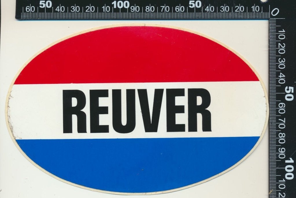 Sticker: Reuver, Ophalen of Verzenden, Zo goed als nieuw, Bedrijf of Vereniging