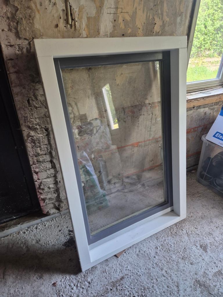 Draaikiep kozijn hardhout HR++ 129x87 cm, Doe-het-zelf en Verbouw, Glas en Ramen, Ophalen, Gevelraam of Ruit, 80 tot 120 cm, 80 tot 120 cm