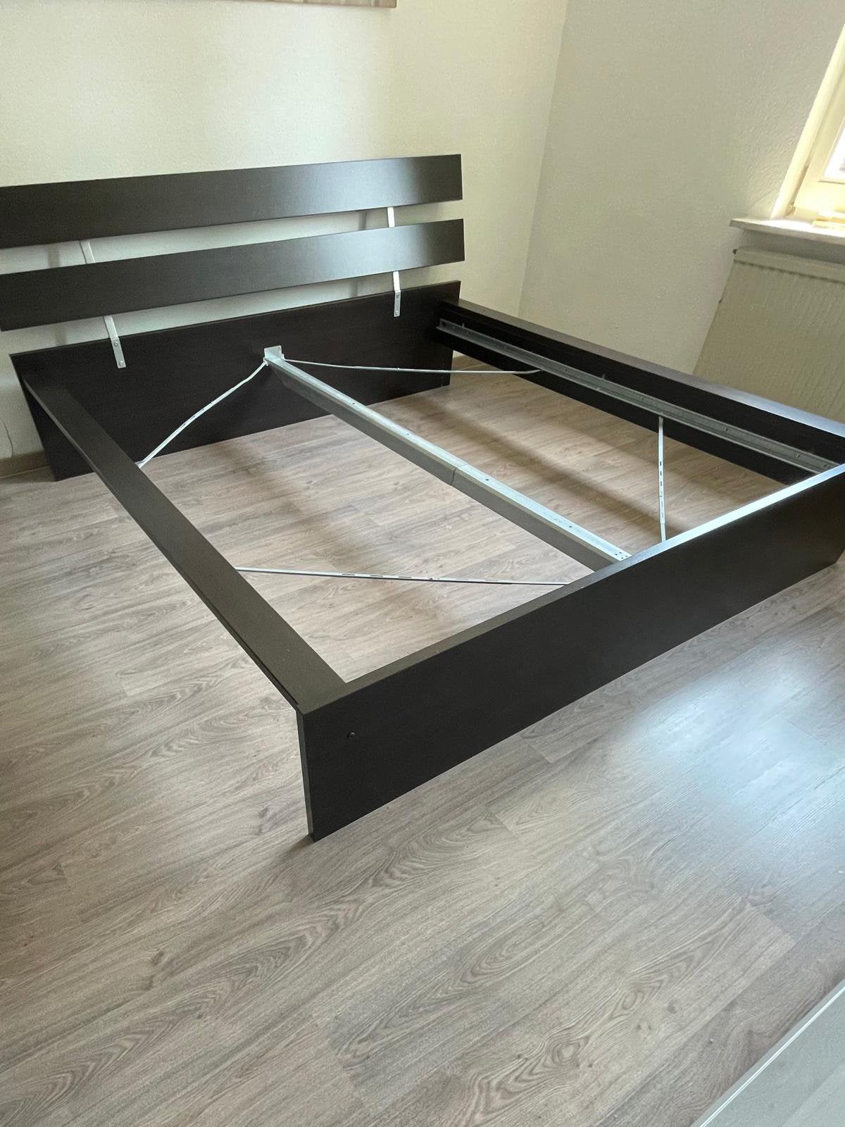 Tweepersoonsbed 180x200, Ophalen, Gebruikt, Zwart, Tweepersoons