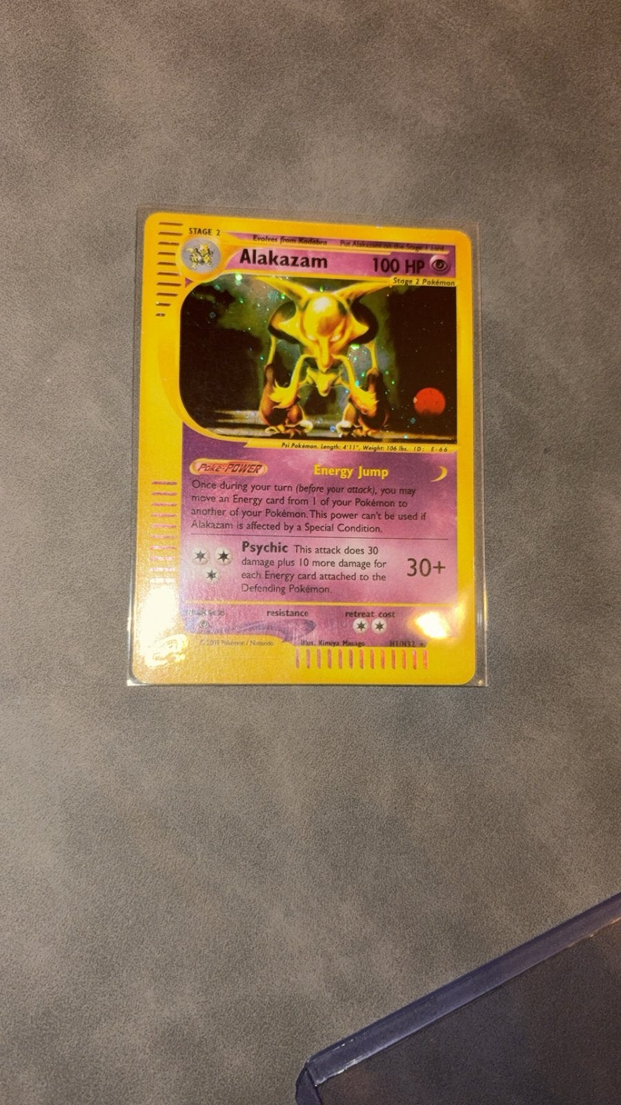 Alakazam holo skyridge exc/gd H1/H32 pokemon kaart vintage, Ophalen of Verzenden, Zo goed als nieuw
