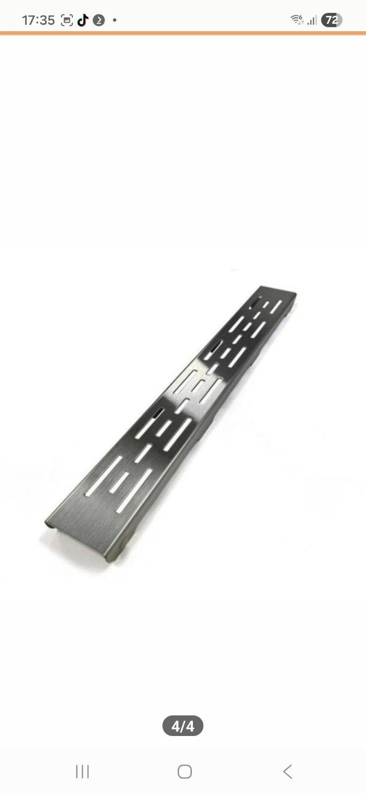 Douchegoot geborsteld RVS 90x6.3cm NIEUW!, Ophalen of Verzenden, Nieuw