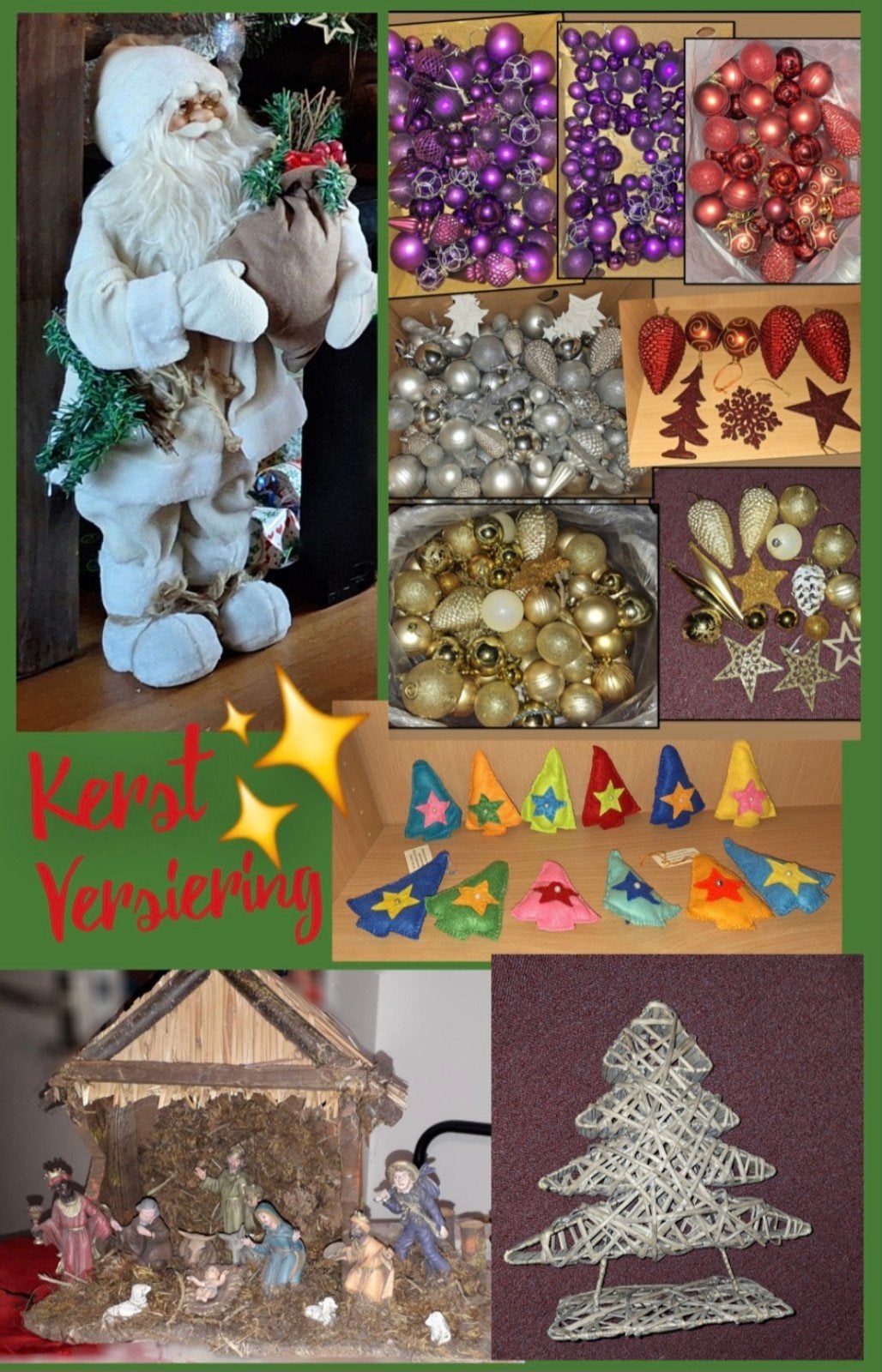 Kerstman 🎅🎄 Kerstboom Kerst Stal Kerstballen Kerstmis Xmas, Ophalen of Verzenden, Zo goed als nieuw